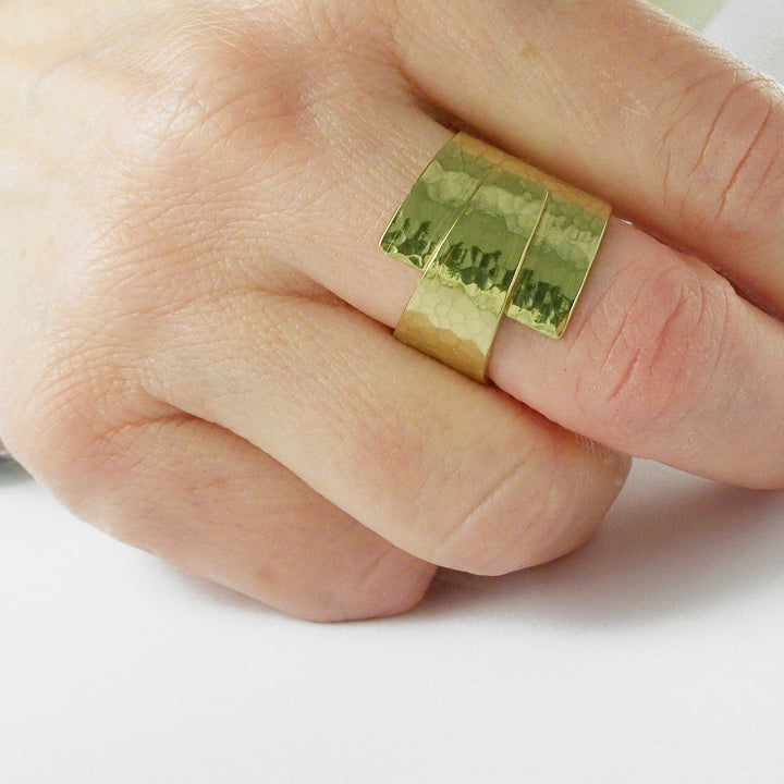 RIKU - Bague laiton martelé