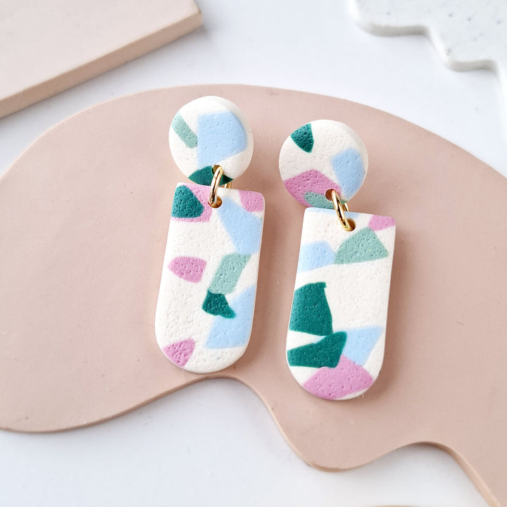 Ruth - Terrazzo vert, bleu, rose