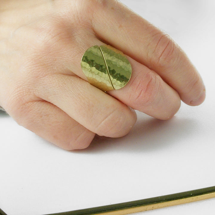 TAIYO - Bague laiton martelé