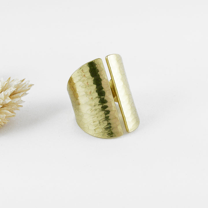 TAO - Bague laiton martelé