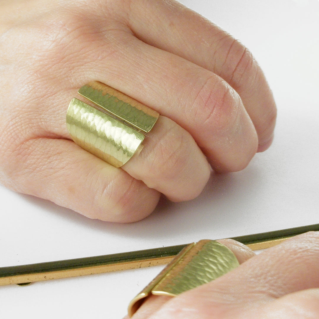 TAO - Bague laiton martelé