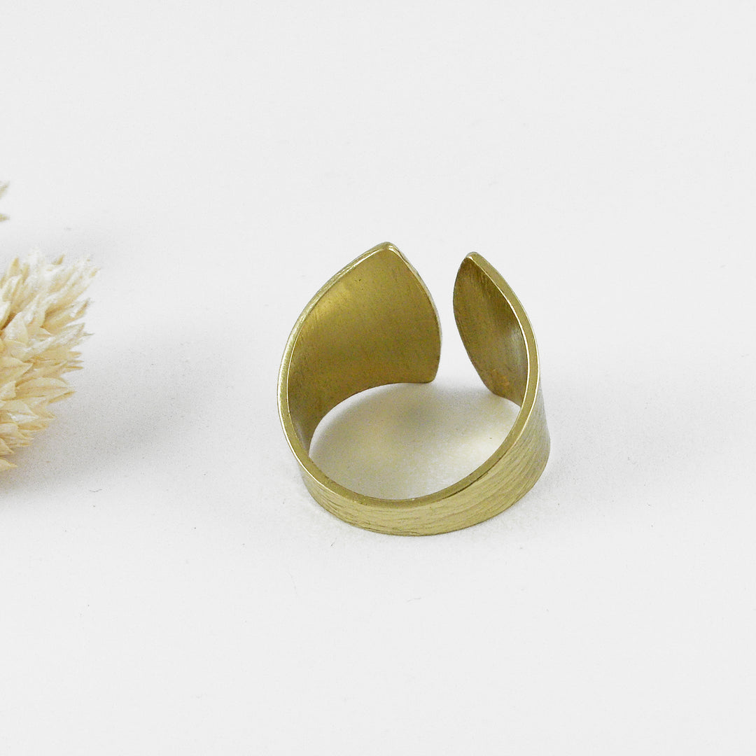 YUBIWA - Bague laiton martelé