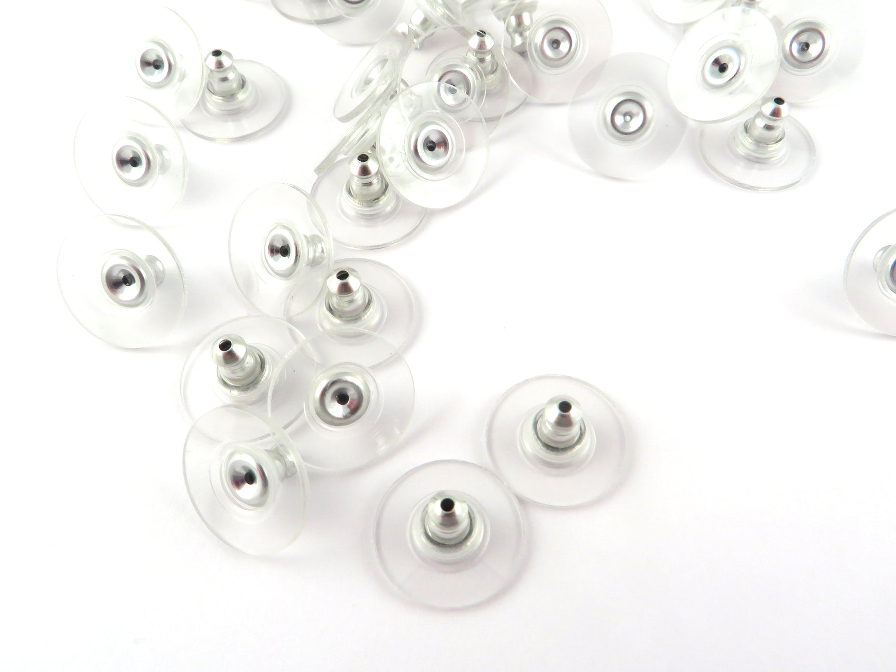 Lot 840 Fermoirs Transparents Pour Boucles D'Oreilles | 5 Styles Différents (Boule, Fleur, Tubes...) | DIY Bijoux - 13