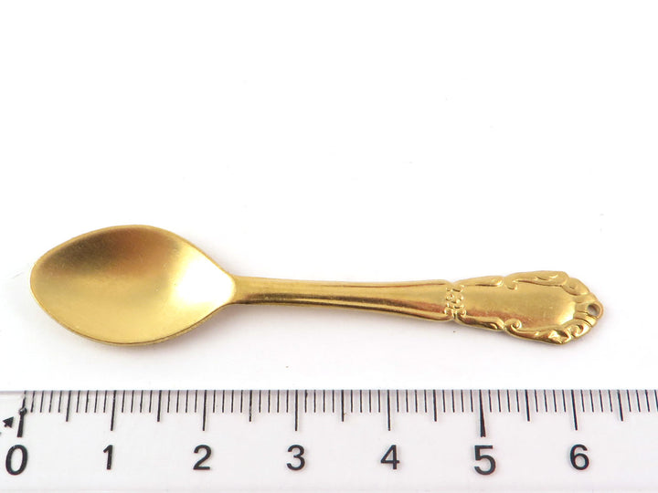 1x Pendentif cuillère vintage (65mm x 15mm) V-016