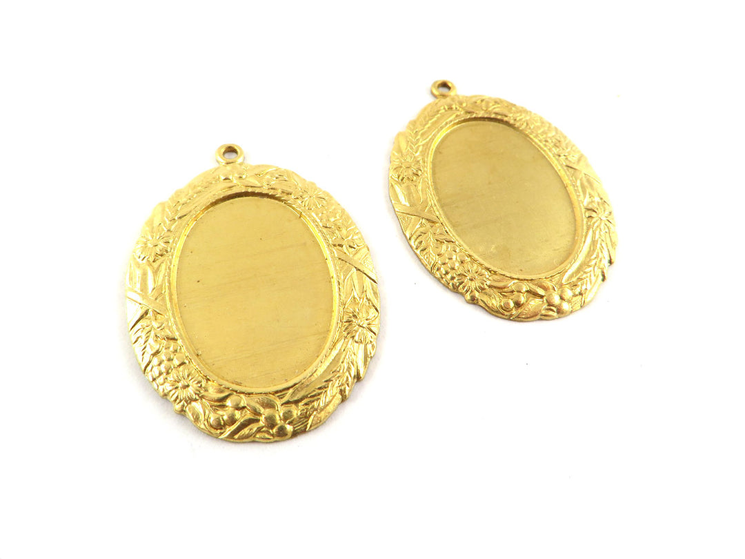 2x Breloque support 13 x 18 mm Vintage (22mm x 30mm) M-028