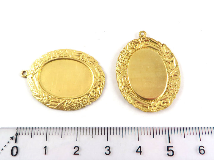 2x Breloque support 13 x 18 mm Vintage (22mm x 30mm) M-028
