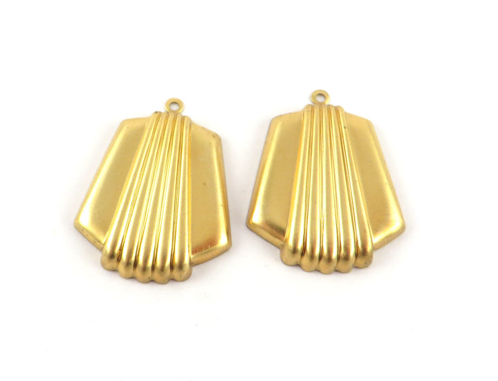 2x Pendentif trapèze Art Déco (26mm x 33mm) PV-256