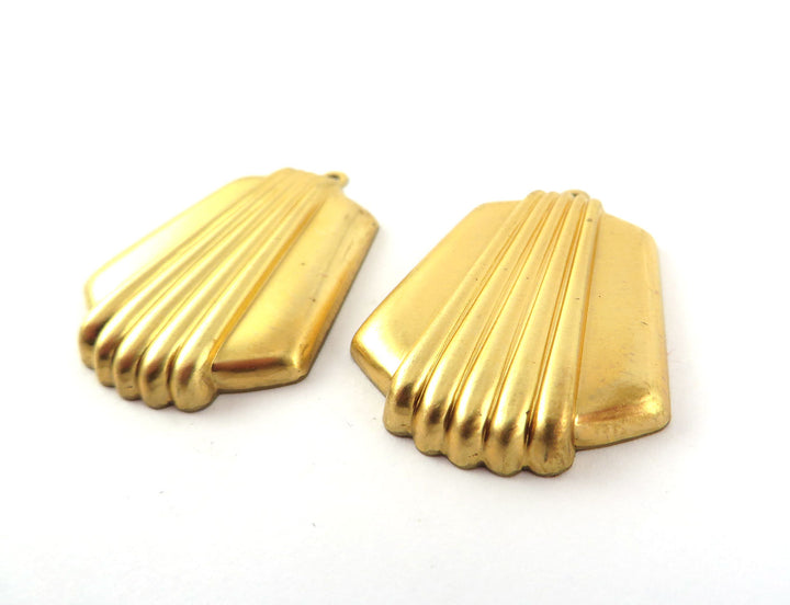 2x Pendentif trapèze Art Déco (26mm x 33mm) PV-256