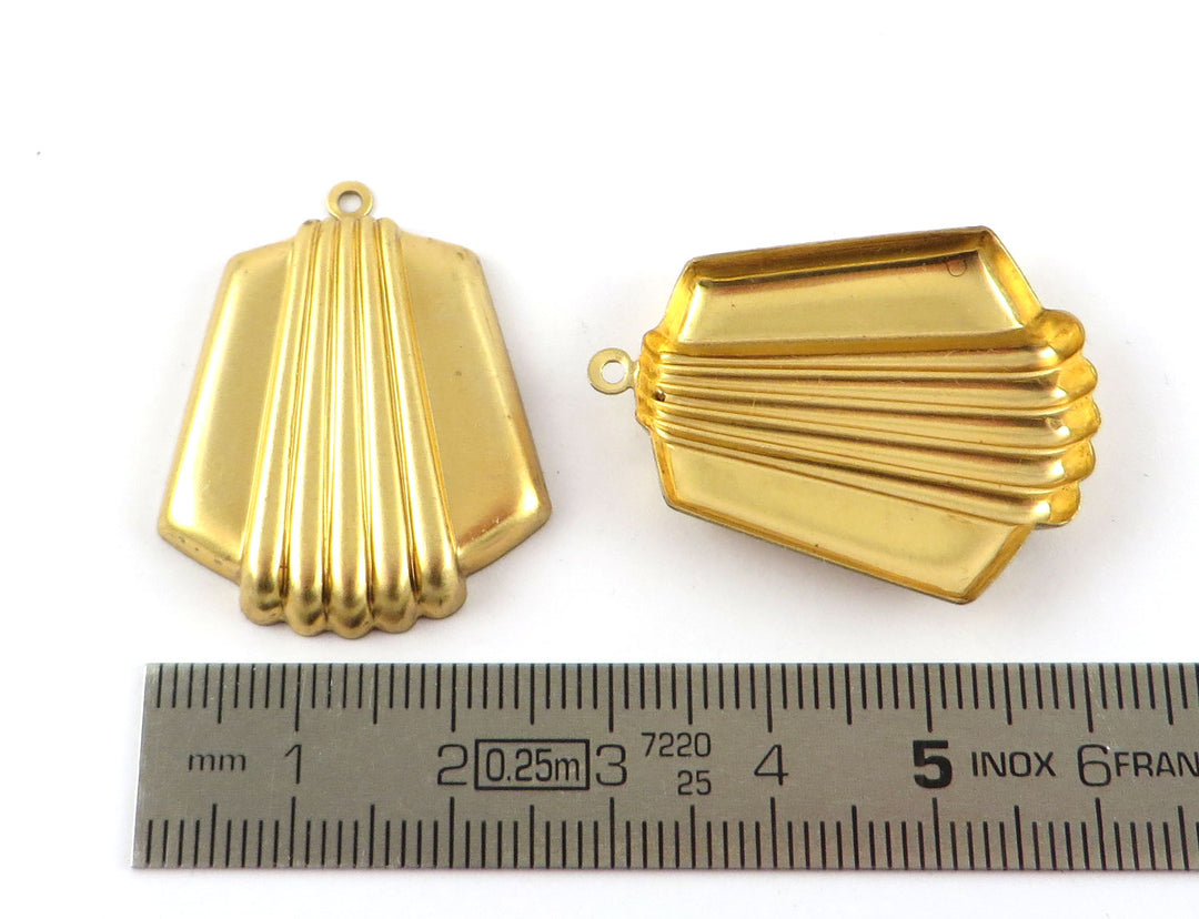 2x Pendentif trapèze Art Déco (26mm x 33mm) PV-256