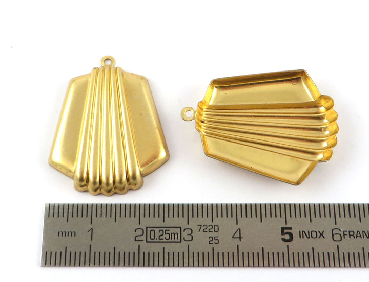 2x Pendentif trapèze Art Déco (26mm x 33mm) PV-256
