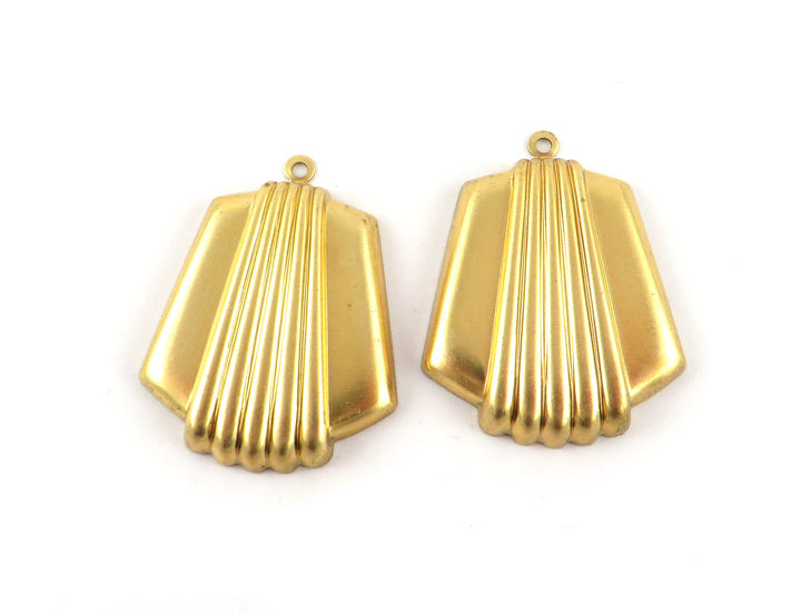 2x Pendentif trapèze Art Déco (26mm x 33mm) PV-256