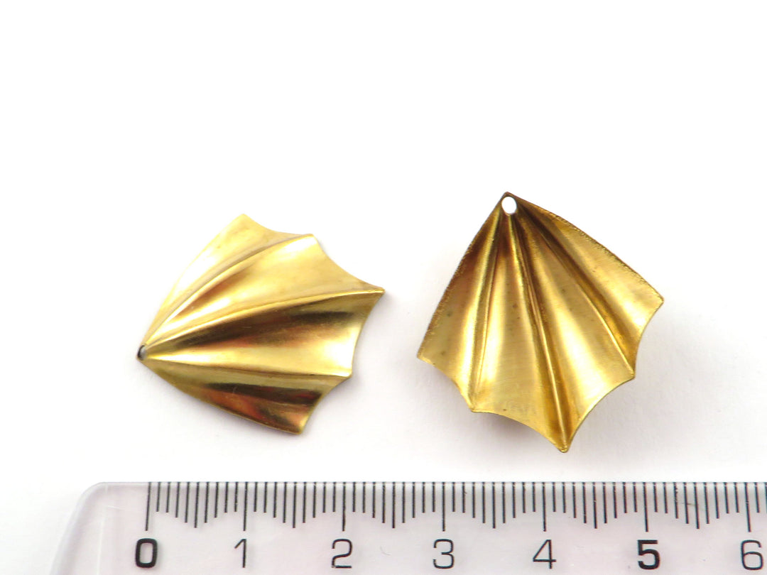 2x Breloque losange éventail (25mm x 27mm) PV-290