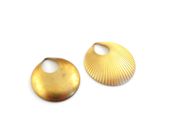 2x Breloque goutte ajourée vierge ou striée (28mm x 30mm) PV-302/PV-303