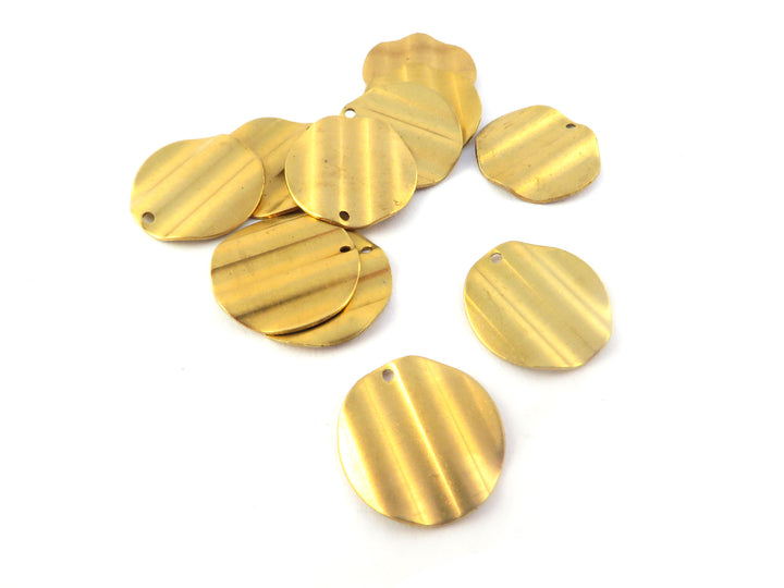 6x Breloque disque ondulé (16mm) PV-318
