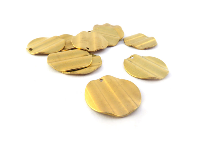 6x Breloque disque ondulé (16mm) PV-318