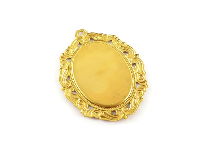 1x Pendentif support 30 x 40 mm Vintage (60mm x 47mm) M-025