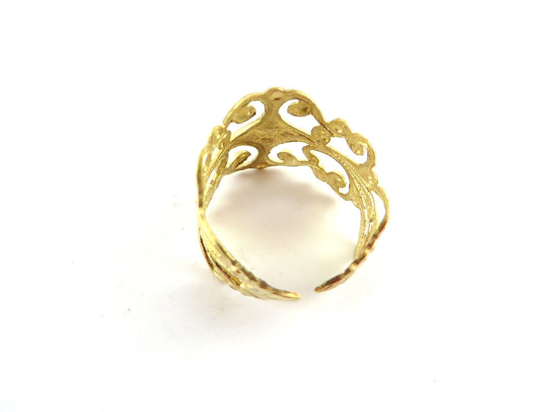 1x Support de bague filigrane vintage BG-014