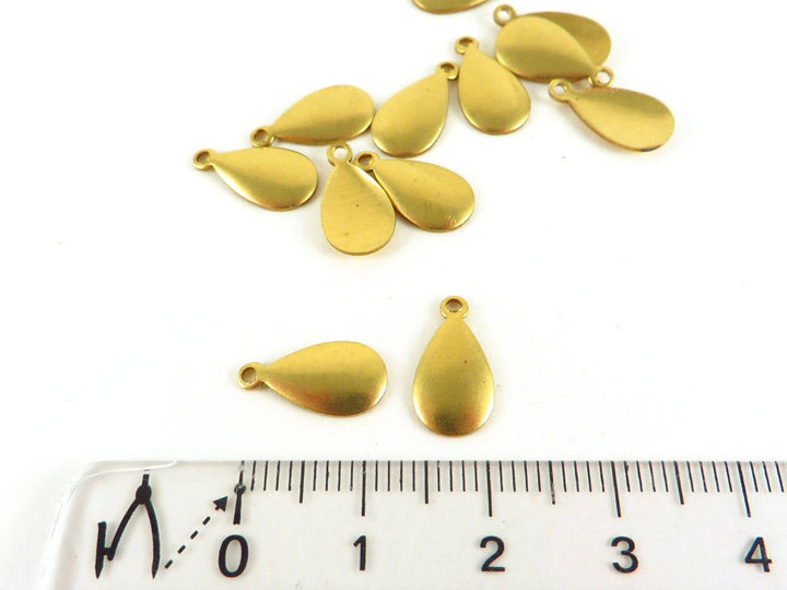 12x Breloque goutte bombée (13mm x 7mm) PV-076