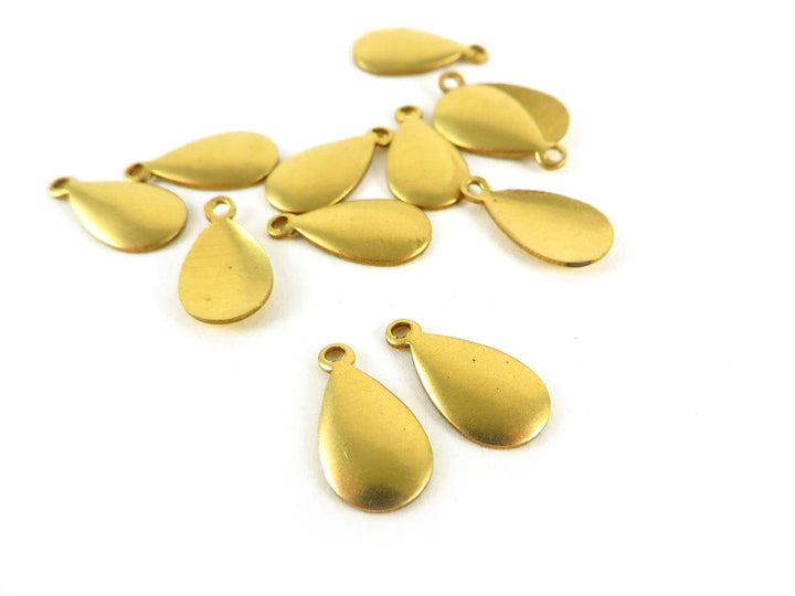 12x Breloque goutte bombée (13mm x 7mm) PV-076