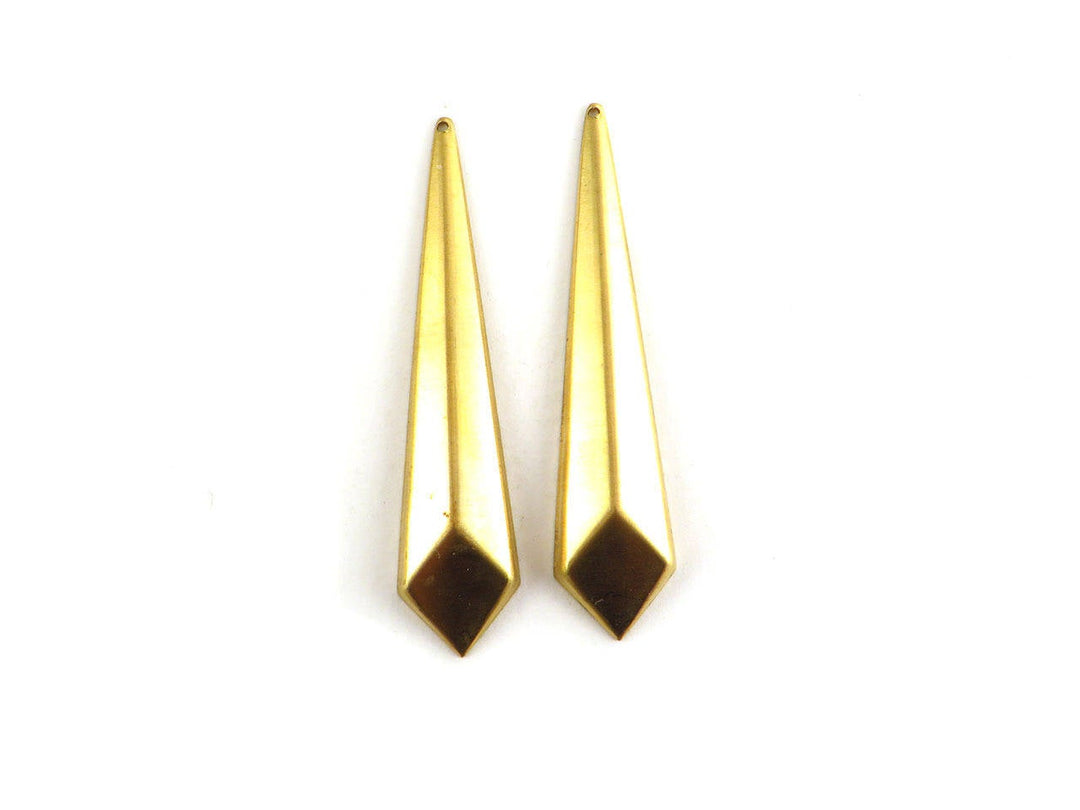 2x Pendentif goutte facette (68mm x 15mm) PV-015