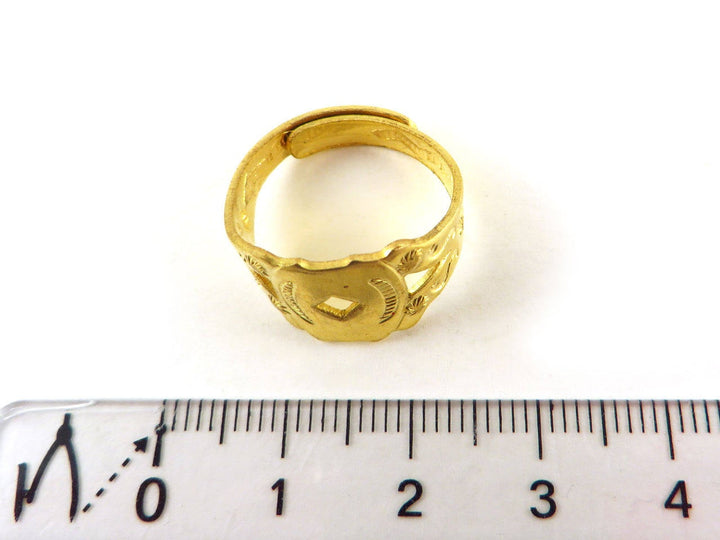 1x Support bague réglable vintage 1 trou BG-007