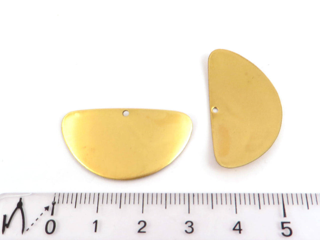 4x Breloque demi-lune bombé (32mm x 17mm) PV-125