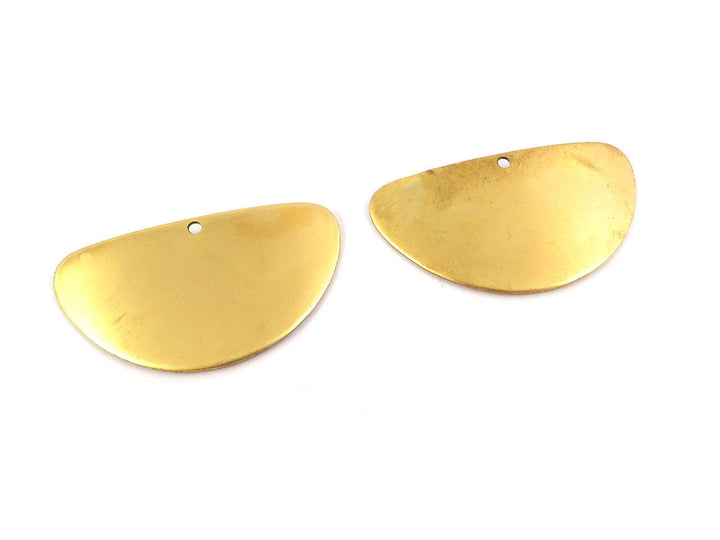 4x Breloque demi-lune bombé (32mm x 17mm) PV-125