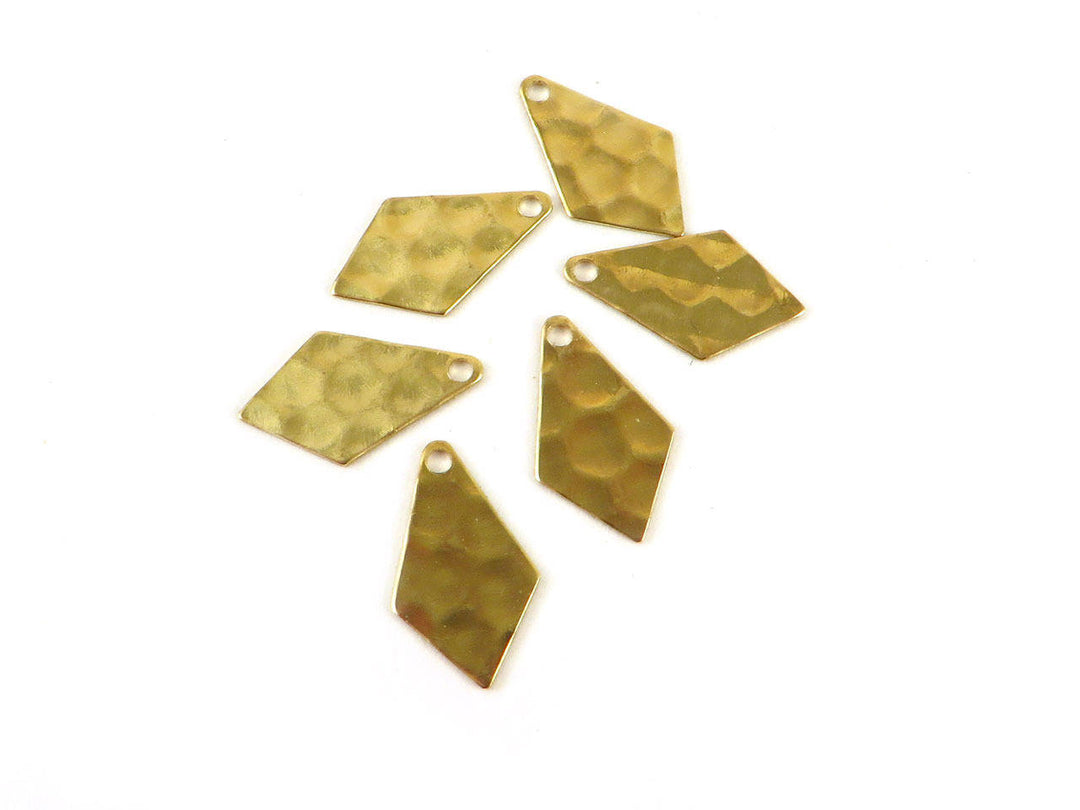 8x Breloque losange martelé (14mm x 8mm) PP-127