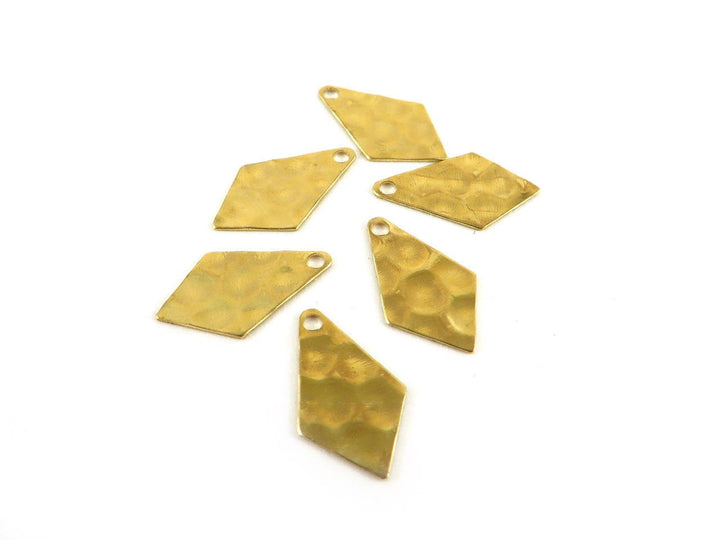 8x Breloque losange martelé (14mm x 8mm) PP-127