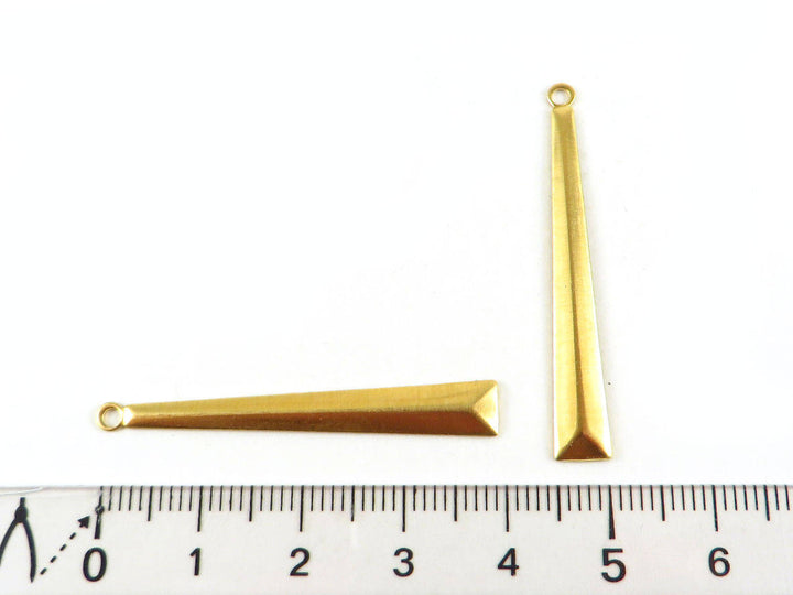2x Breloque goutte barre facette (40mm x 6mm) PV-063