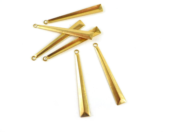 2x Breloque goutte barre facette (40mm x 6mm) PV-063