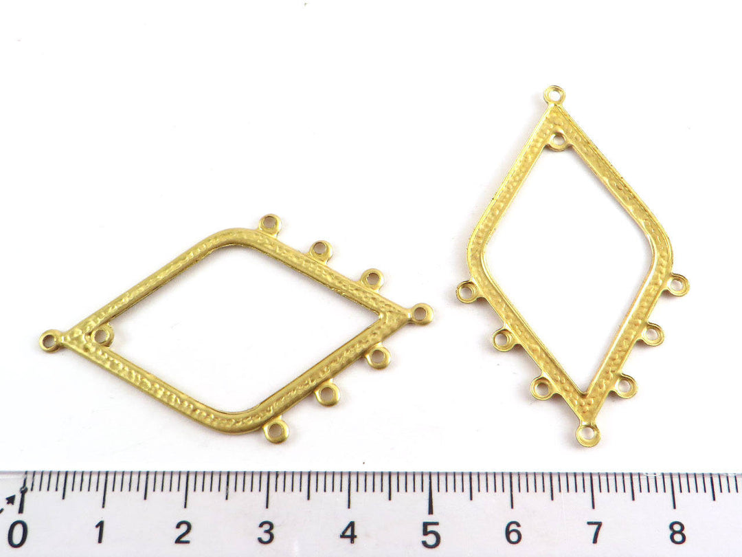 2x Connecteur chandelier losange 9 œillets (51mm x 31mm) V-020