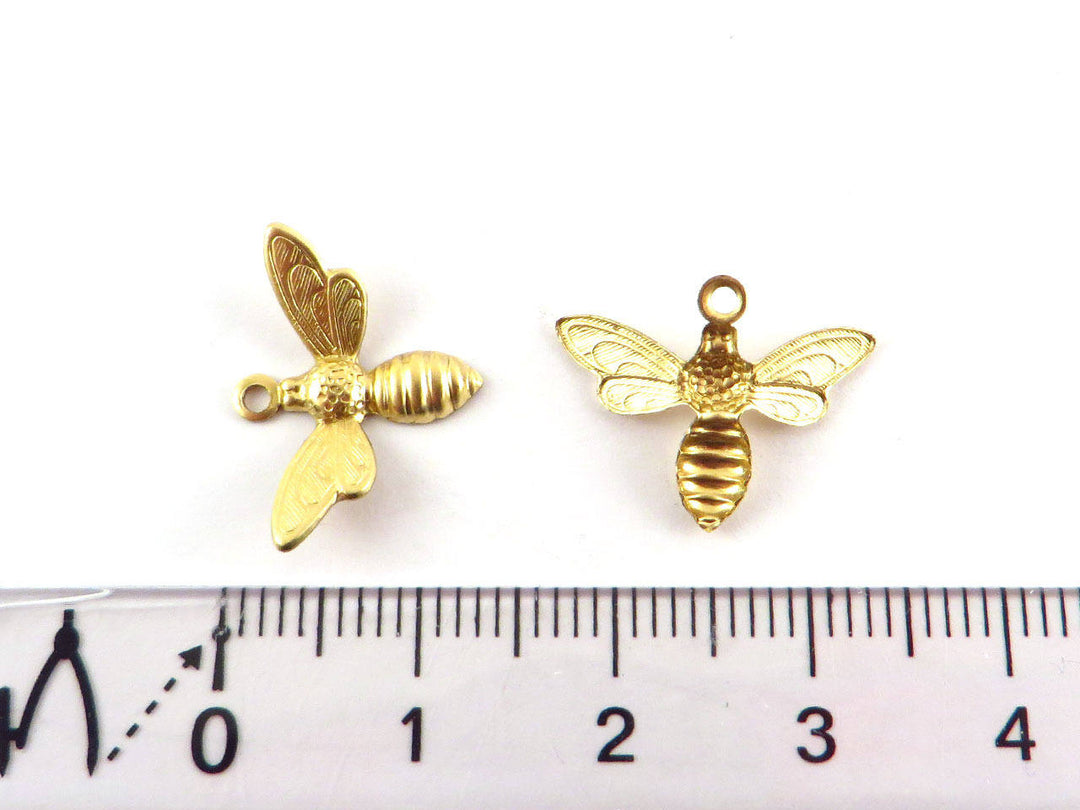 6x Breloque abeille (13mm x 17mm) CH-042