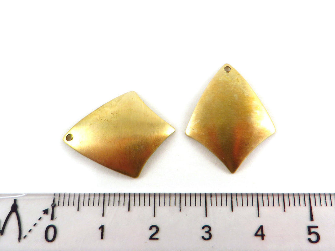 4x Breloque losange bombé (24mm x 19mm) PV-044