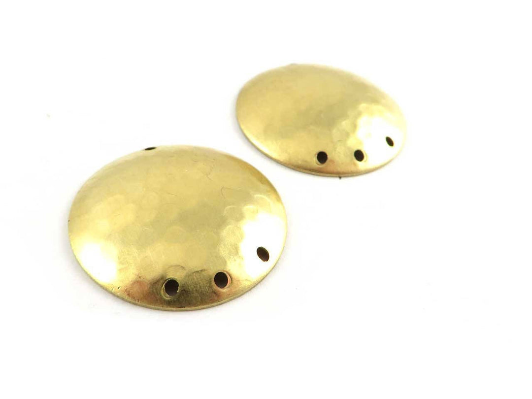 2x Connecteur disque martelé chandelier bombé (22mm) PV-160