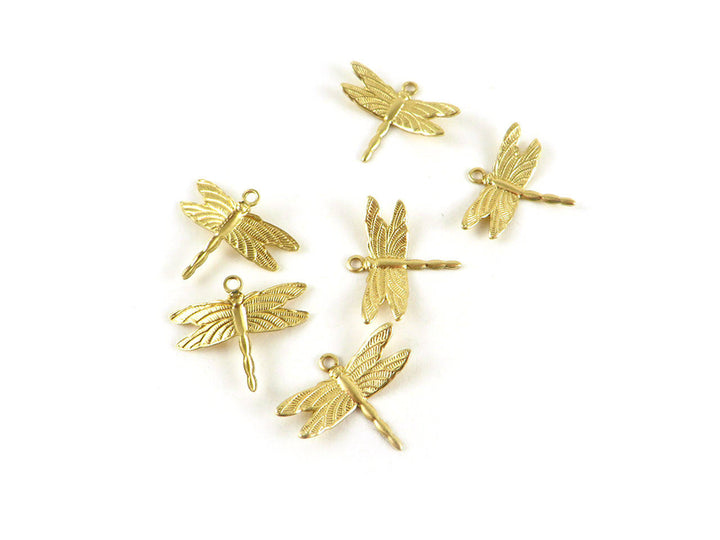 6x breloque libellule (15mm x 13mm) CH-020