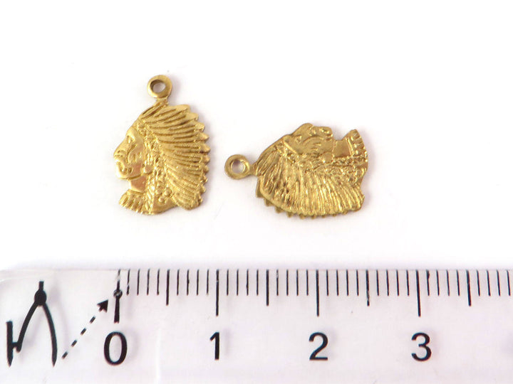 4x Breloque chef indien (10mm x 15mm) CH-062