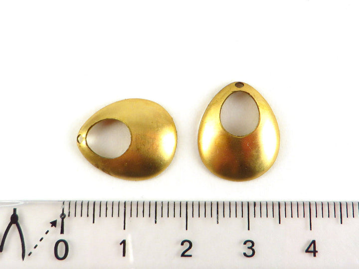 6x Breloque goutte bombé ajouré (17mm x 13mm) PV-172