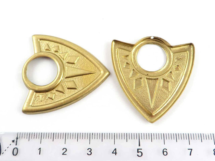 2x Pendentif triangle ajouré (38mm x 40mm) PV-192