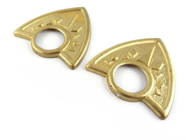 2x Pendentif triangle ajouré (38mm x 40mm) PV-192