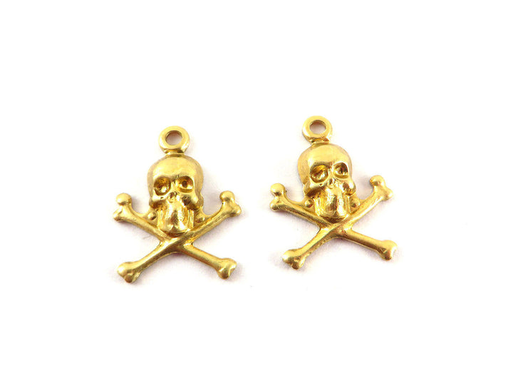 4x Breloque tête de mort (17mm x 8mm) CH-029