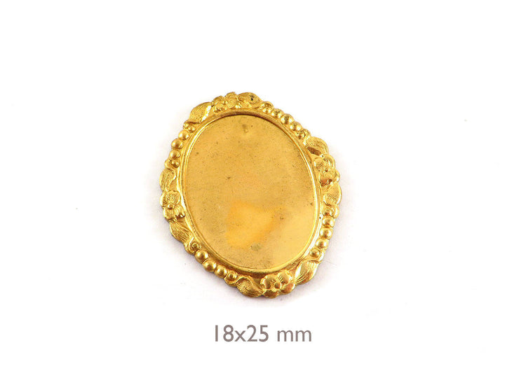 1x Support cadre vintage 18 x 25 mm (27mm x 33mm M-056