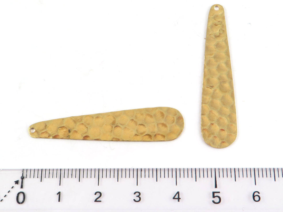 6x Breloque goutte martelée (2 tailles)