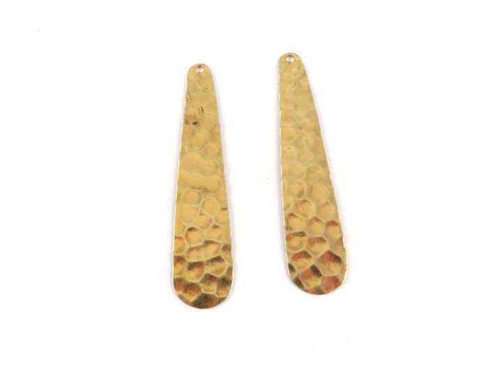 6x Breloque goutte martelée (2 tailles)