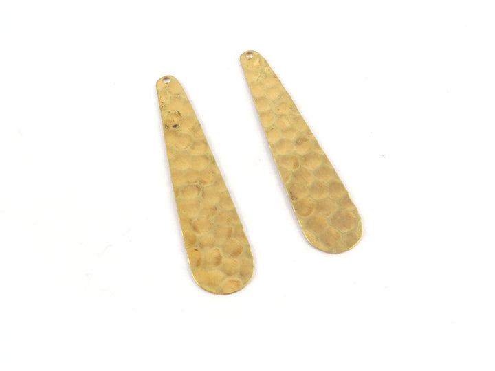6x Breloque goutte martelée (2 tailles)