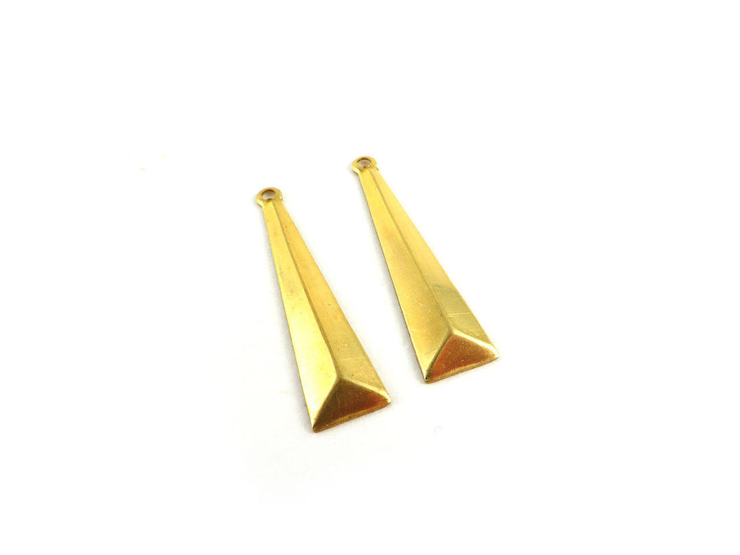8x Breloque triangle facette Art déco (29mm x 8mm) PV-043
