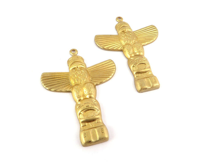 2x breloque totem ailes aigle (37mm x 22mm) CH-065