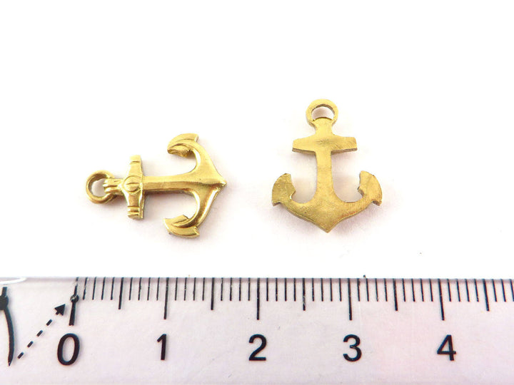 2x Breloque ancre marine (16mm x 13mm) CH-044