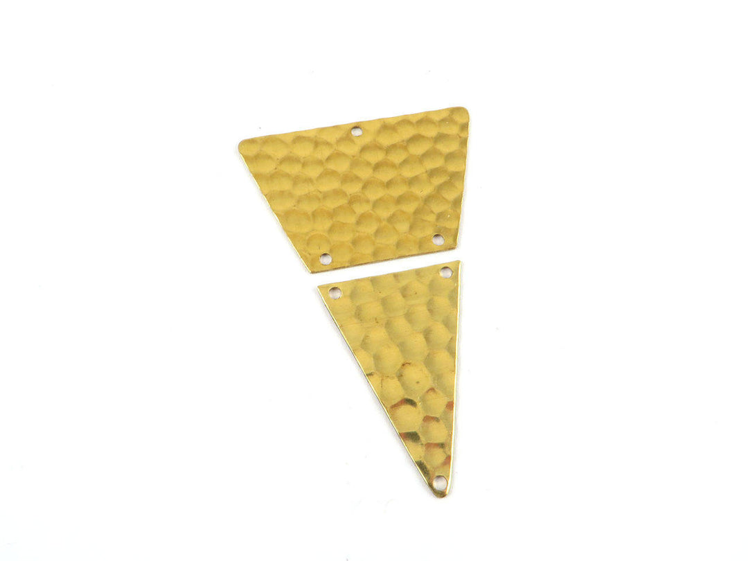 4x Breloque trapèze martelé (31mm x 20mm) PP-205