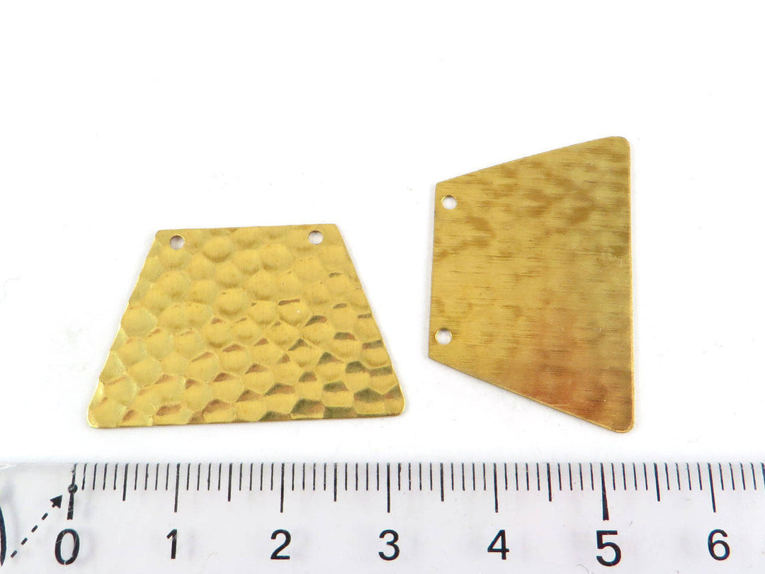4x Connecteur trapèze martelé 2 trous (31mm x 20mm) PP-206